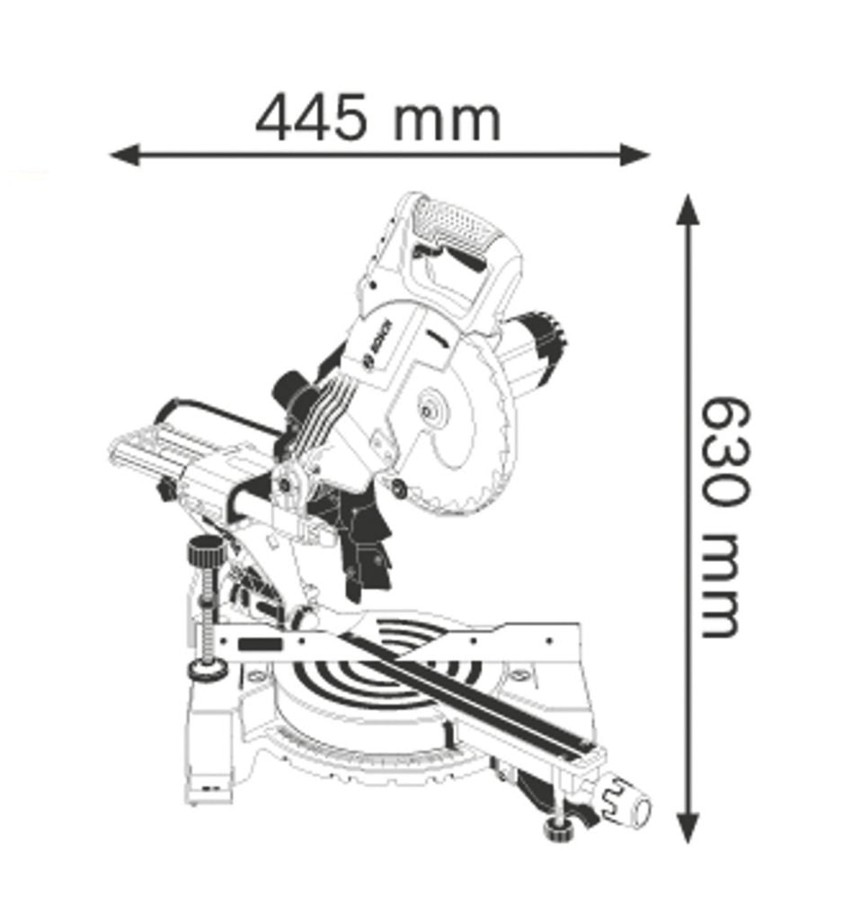 Bosch GCM800SJ2 216mm  Electric Single-Bevel Sliding Compound Mitre Saw 240V