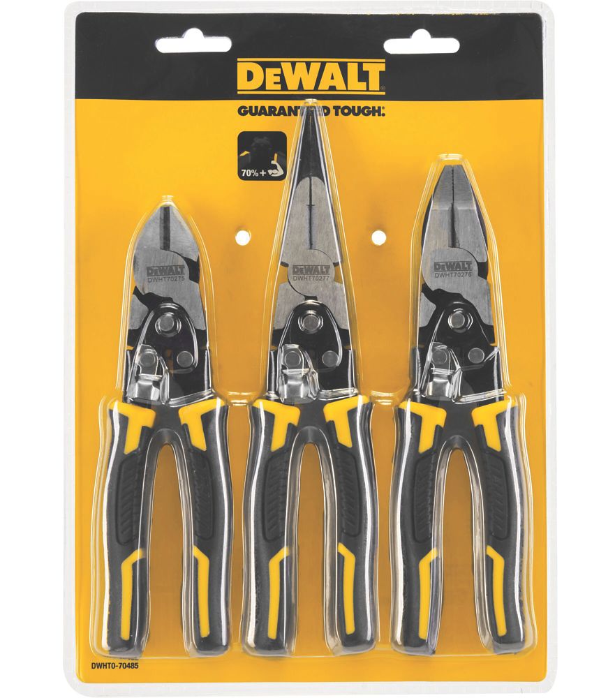 DeWalt  Compound Action Pliers Set 3 Pcs